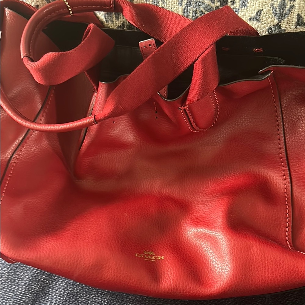 Coach Red Bag. Like new . Used only. Few times. Excellent condition.